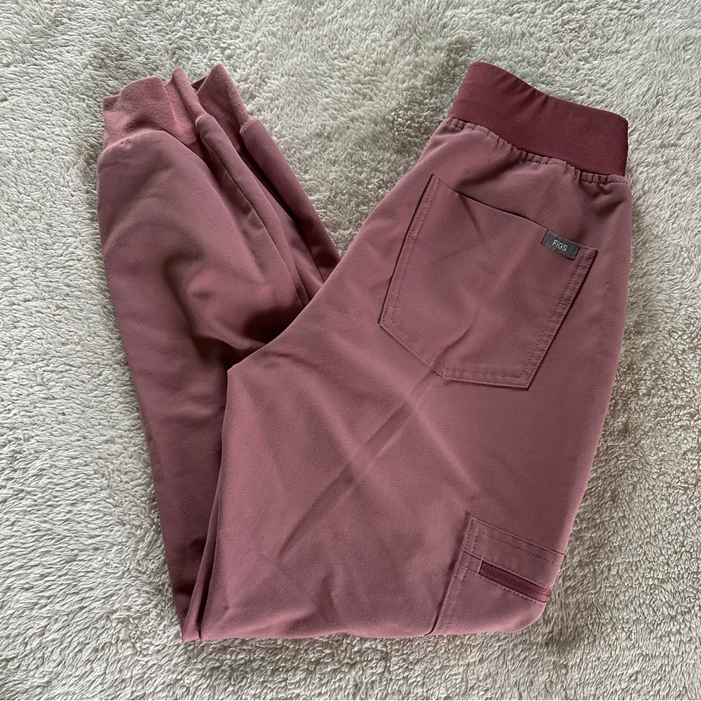FIGS Zamora Scrub Jogger Pants in Mineral Mauve Pink sz XS Petite - Picture 3 of 11